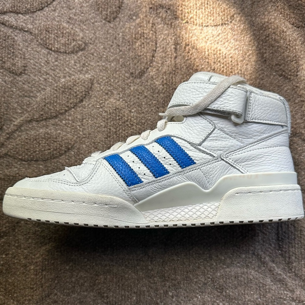 Adidas Originals Men’s Forum Mid White Blue Bird GX1021 Size 10 - Picture 7 of 14